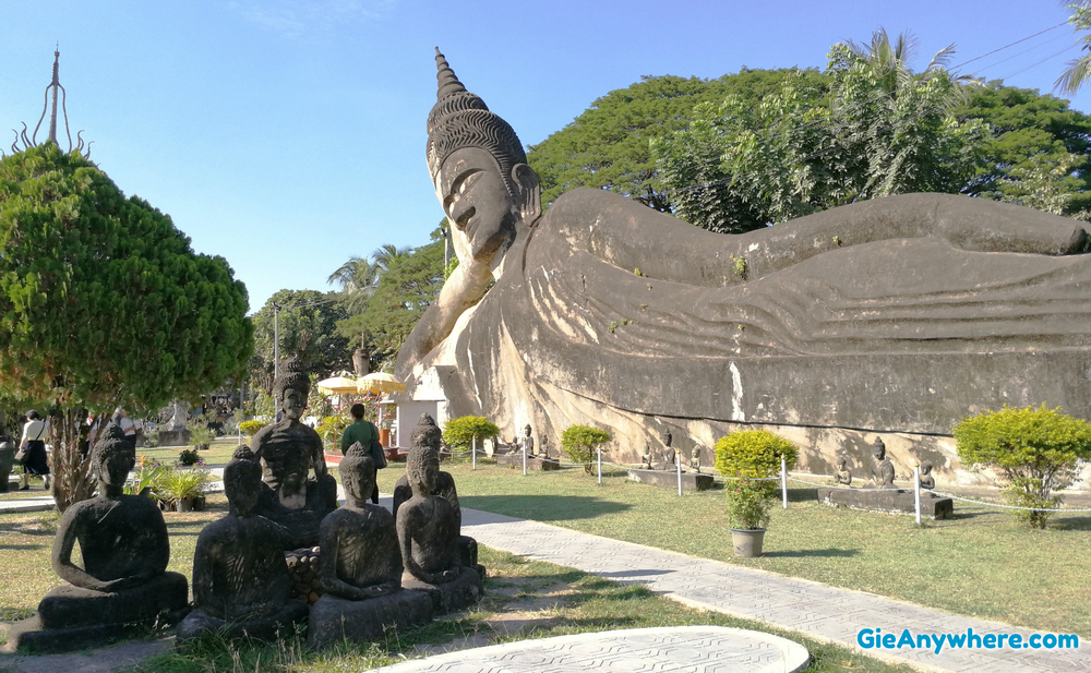 Huge Reclining Buddha at Buddha Park, Vientiane